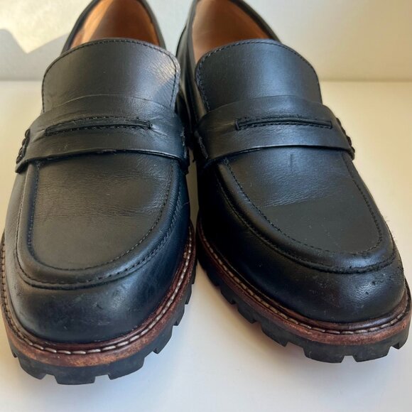 Madewell The Corinne Lug Sole Leather Loafers in Black | Size 7.5 - Picture 8 of 9